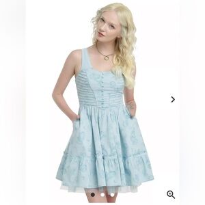 Disney Hot Topic Alice Through the Looking Glass Tea Party blue dress L